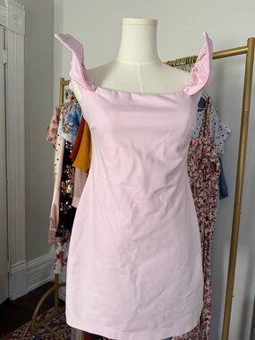 wild fable Pink Ruffle Strap Shift Dress